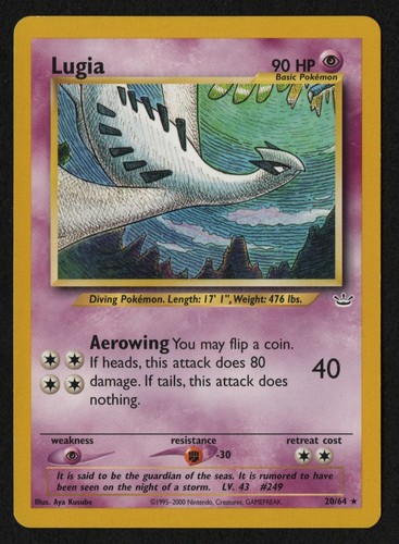 Pokemon lugia raro - pokemon,