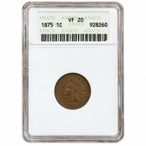 1875 indian head cent anacs - 1875,
