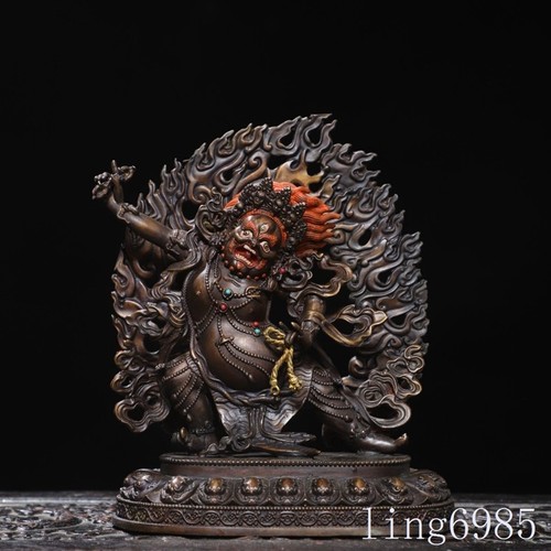 Antica statua buddha guardiano - buddha,