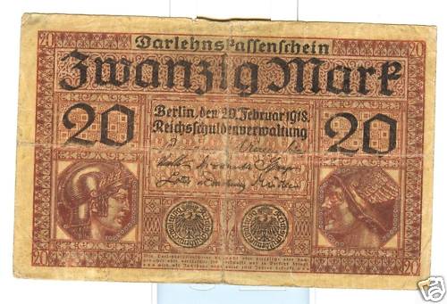 Old german reichsbanknote - german,